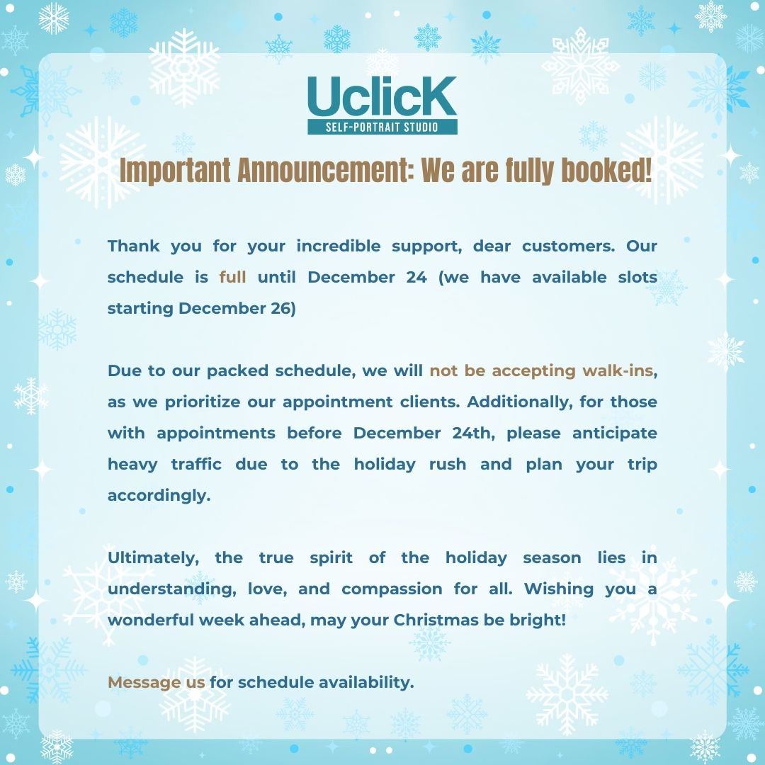 📣📣📣 Important... - UclicK Self-Portrait Studio - Talisay Cebu | Facebook