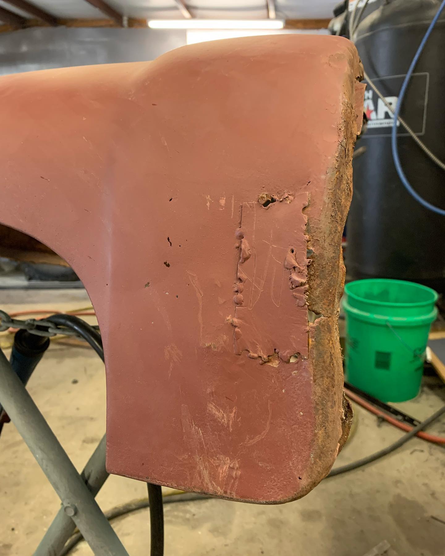 Rust repair on 3100 Fenders . Not bad... - Ultra Five Customs