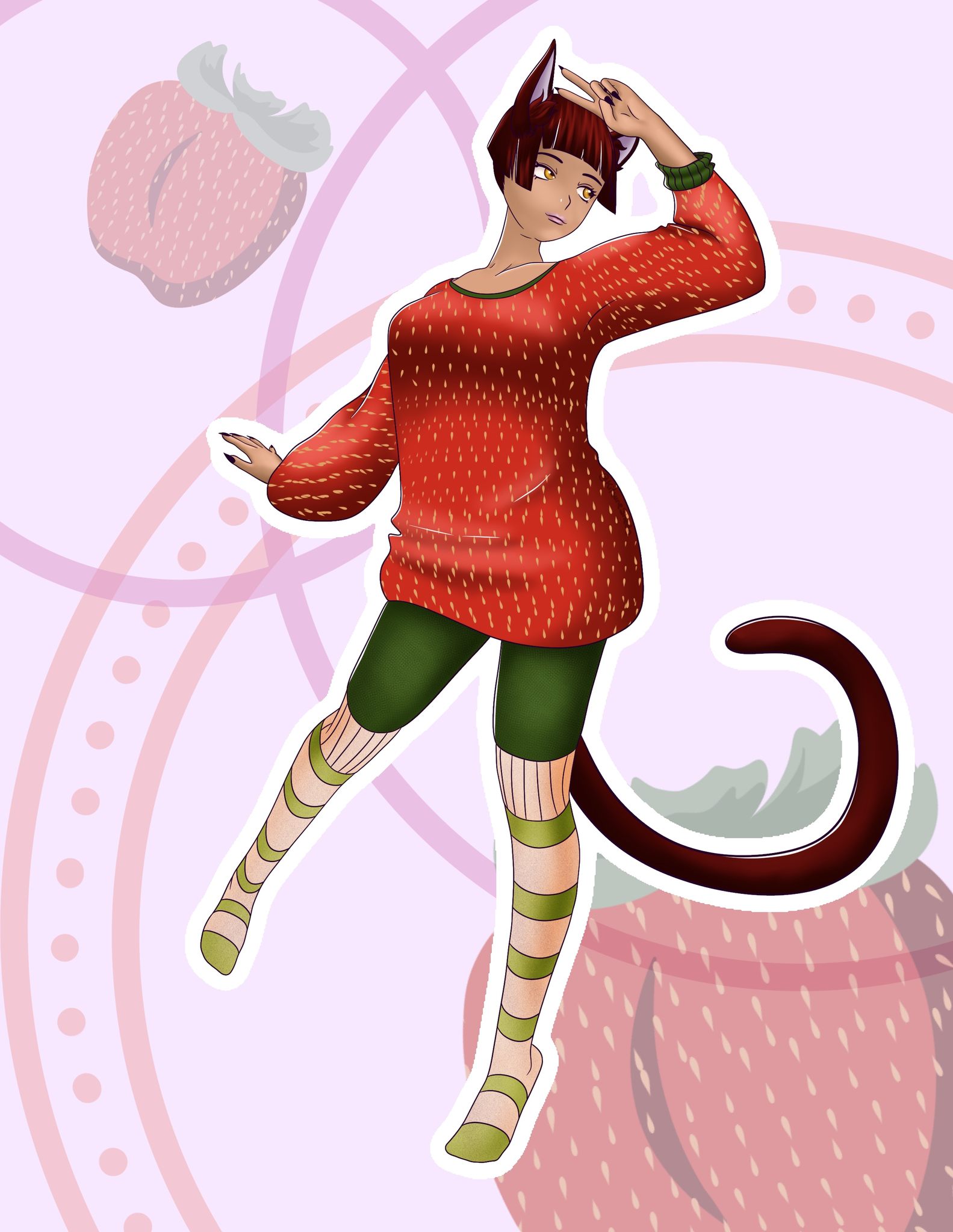Strawberry 🍓 🎨Pixiv Id 20315471 #tokyomewmew #mewmew #ichigo
