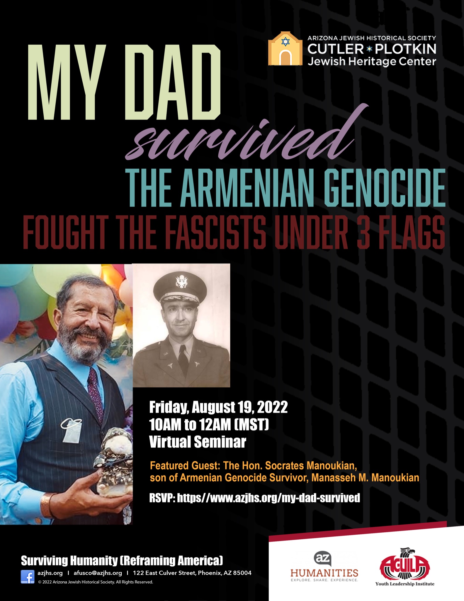 Arizona - Join us on Friday! My Dad Survived the Armenian Genocide ...