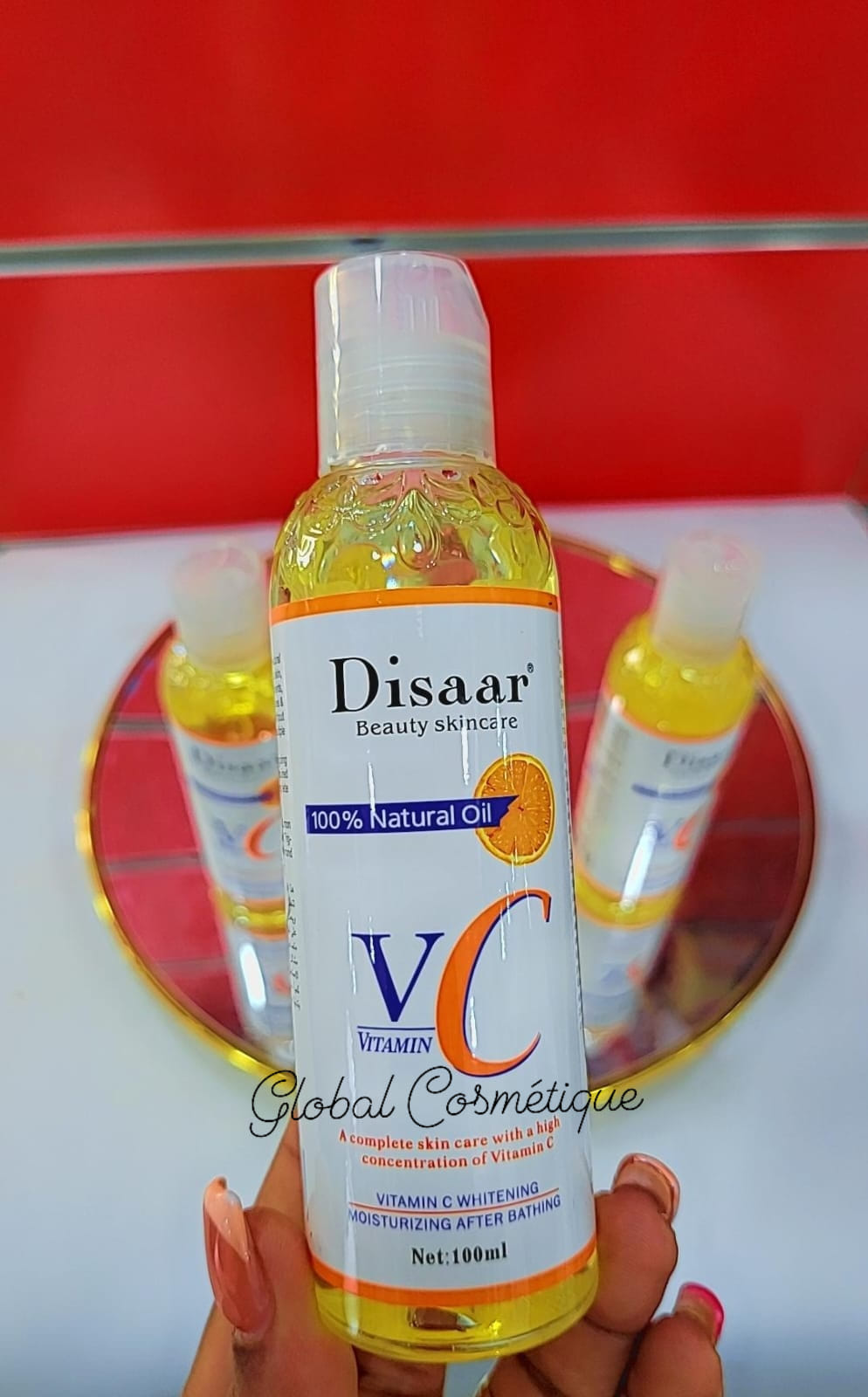 Huile éclaircissante DISAAR à La Vitamine C - Soin Quotidien Pour Visage Et Corps, Format Mini