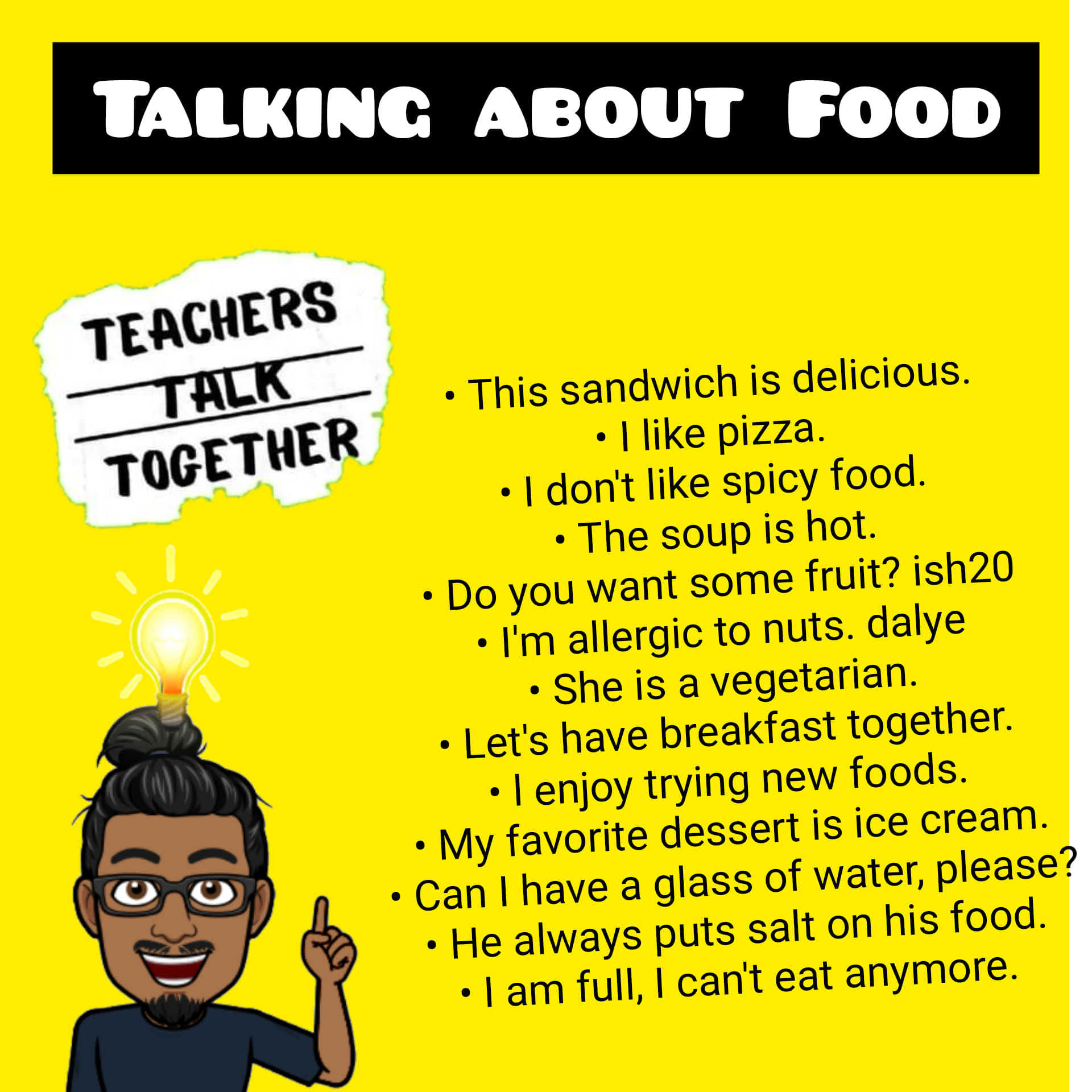 Teachers - 🍽️📚 Let's Learn Food Phrases Together! 🌮🍕 Calling all ...