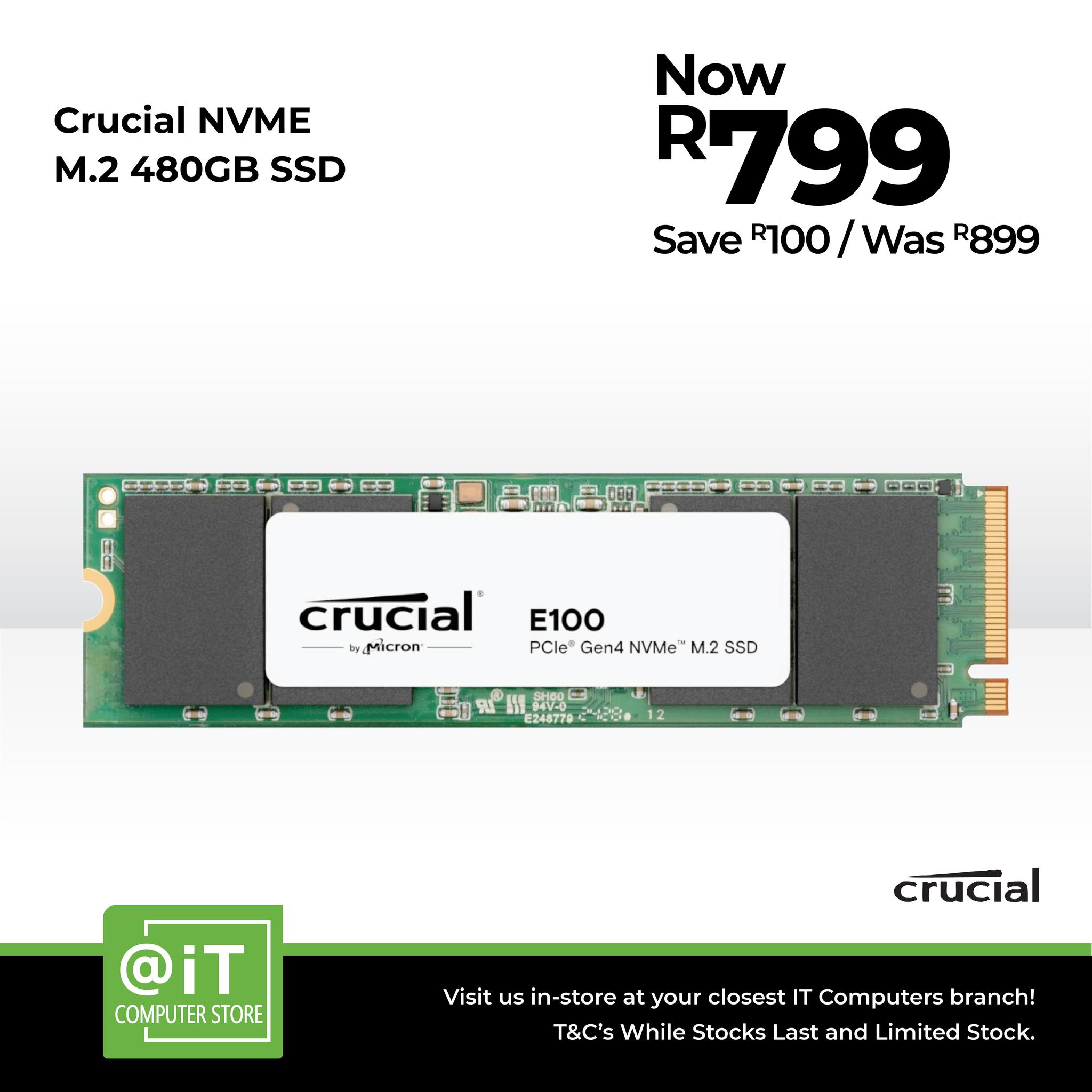 ITStores - Now R799 / Save R100 🎉 𝗖𝗿𝘂𝗰𝗶𝗮𝗹 𝗘𝟭𝟬𝟬 𝗣𝗖𝗜𝗲 𝗚𝗲𝗻𝟰 𝟮𝟮𝟴𝟬 𝗡𝗩𝗠𝗲 𝗠.𝟮 ...