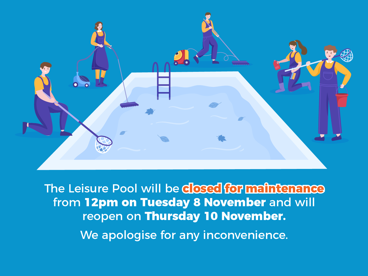 Splash - The Leisure Pool (wave pool) will be closed from 12pm on ...