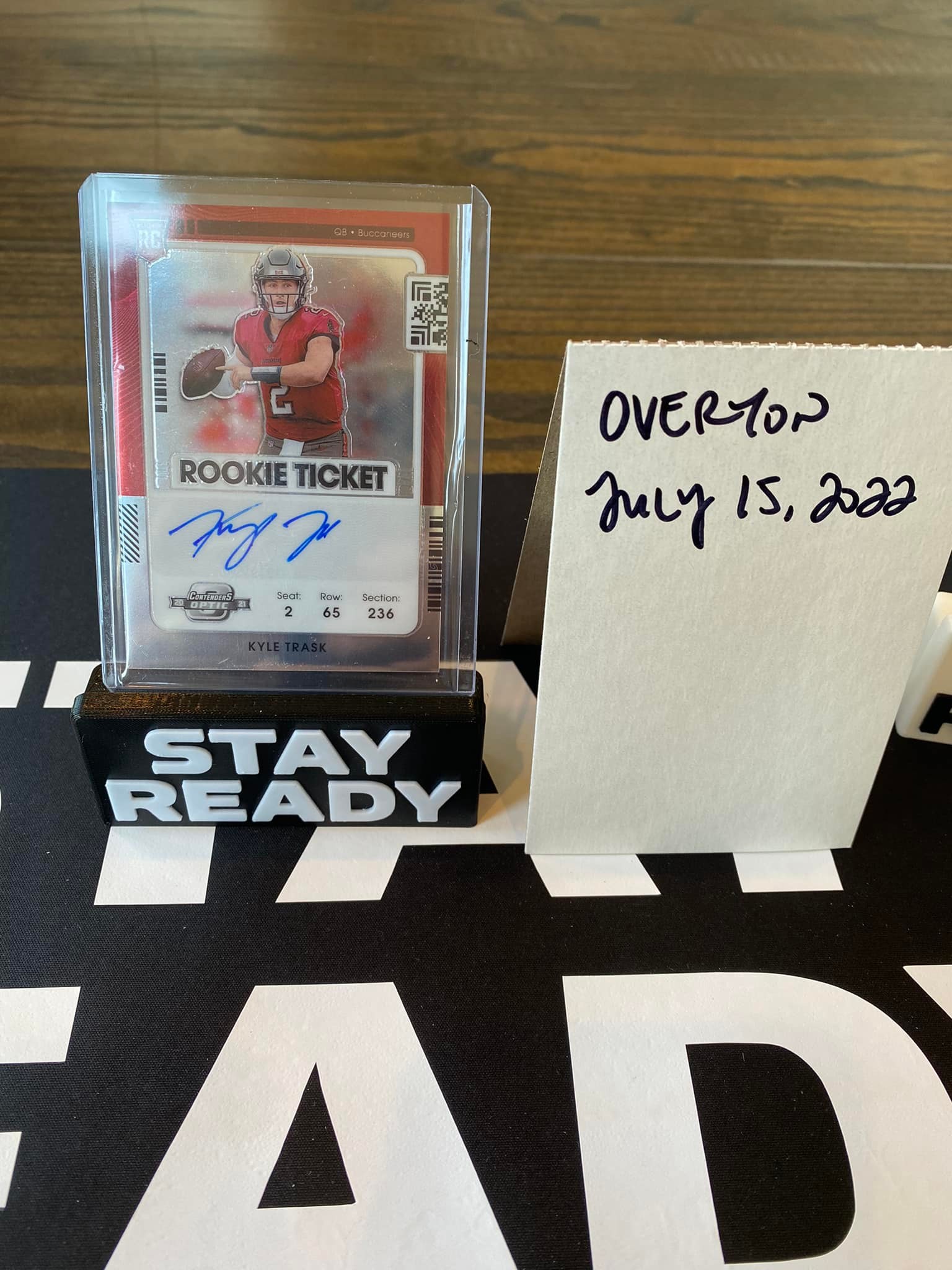 All for sale Grant Hill sneak patch auto $250 Kyle Trask auto $75  display picture 1