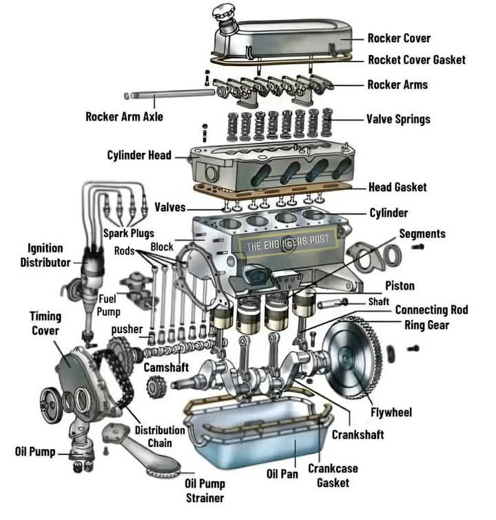 Lo - 📌 Every Car Engine Component Explained with Their Use: A car ...
