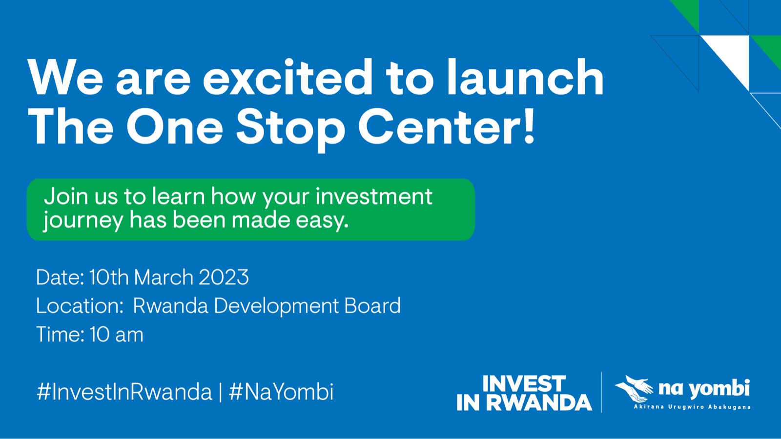 The RDB One Stop Center... - Rwanda Development Board (RDB) | Facebook