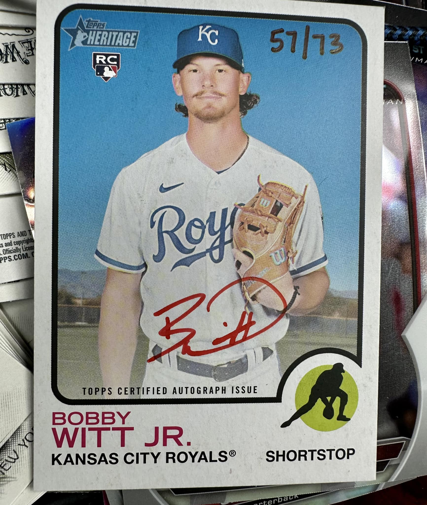 Topps Heritage box and rookie card