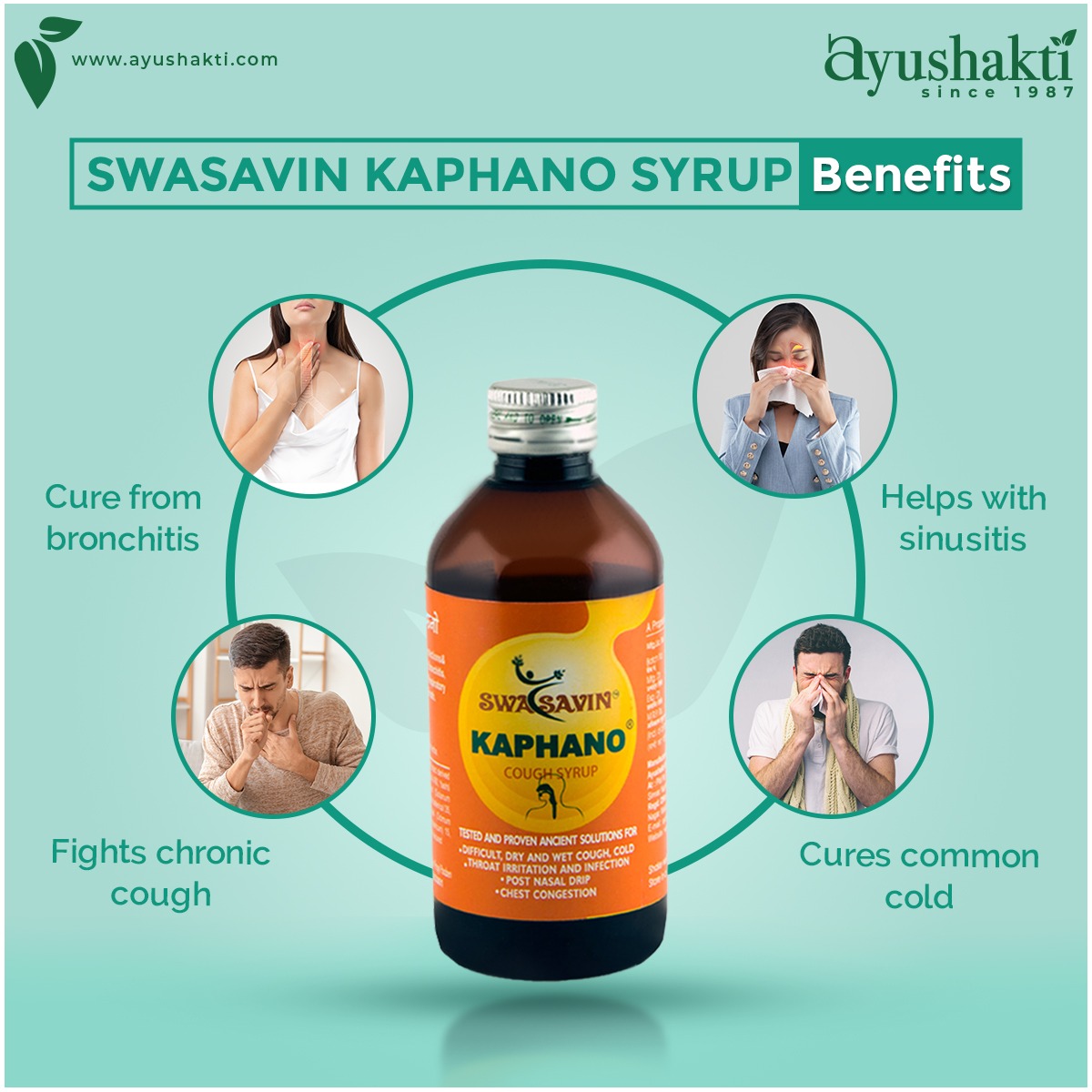 Ayushakti - Swasavin Kaphano is an ayurvedic syrup that helps you