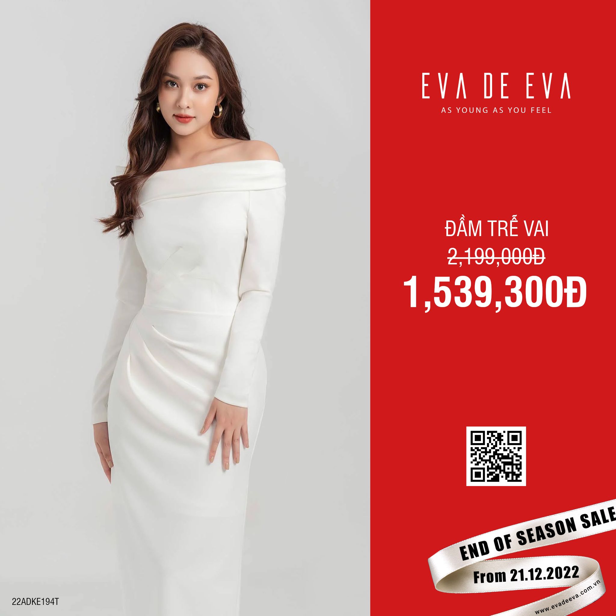 Eva de Eva - Đầm trễ vai, Dáng ôm 22ADKE194T Mua ngay: https://bit.ly ...