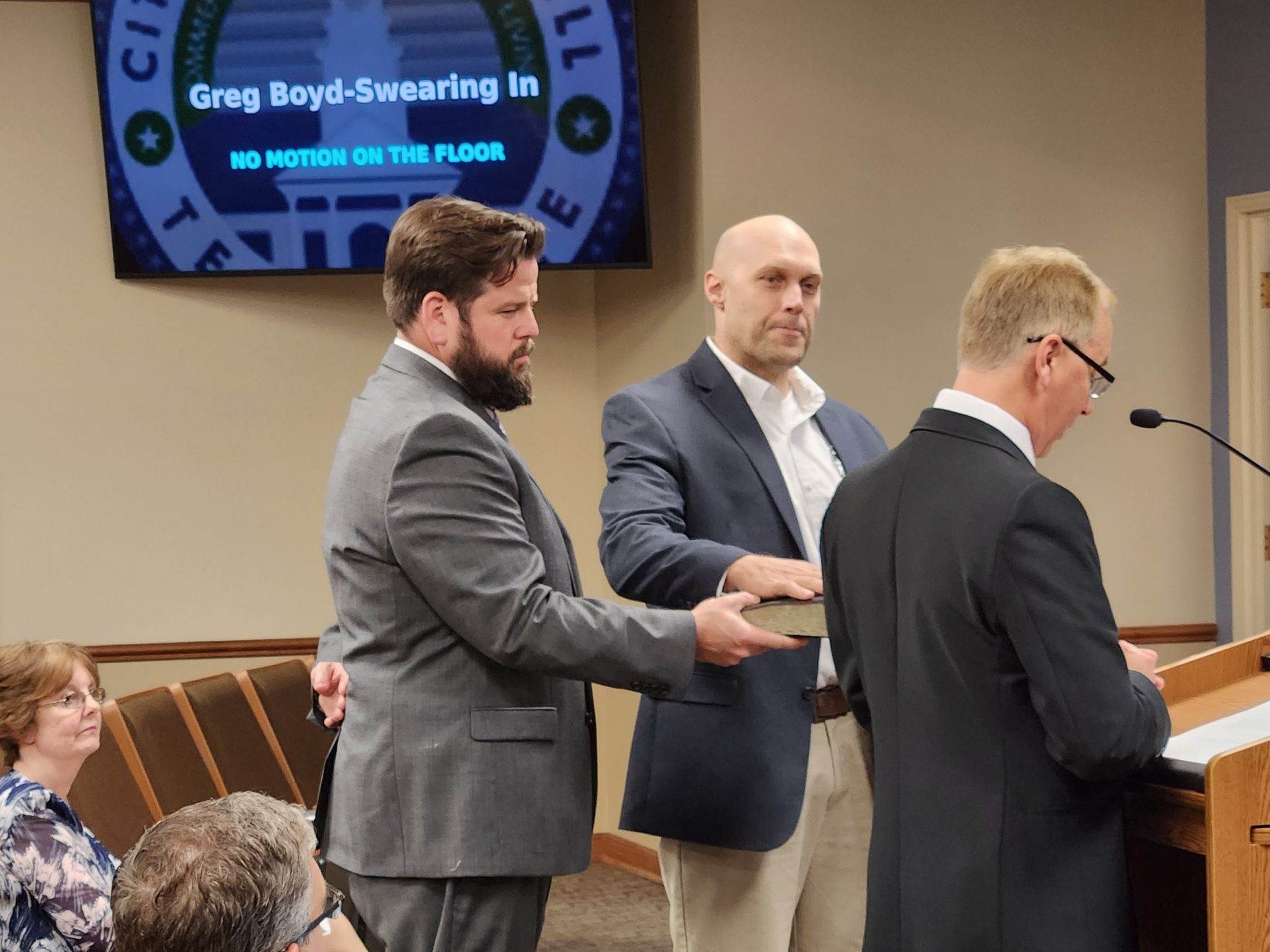 City - Former Fire Dept. Battalion Chief Greg Boyd was sworn in as ...