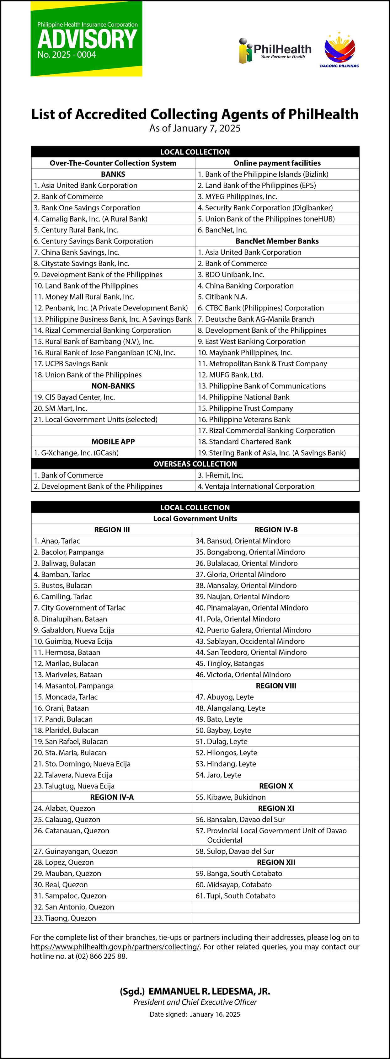 PhilHealth - ⭐ PhilHealth Update ⭐ PhilHealth Advisory No. 2025-0004 ...