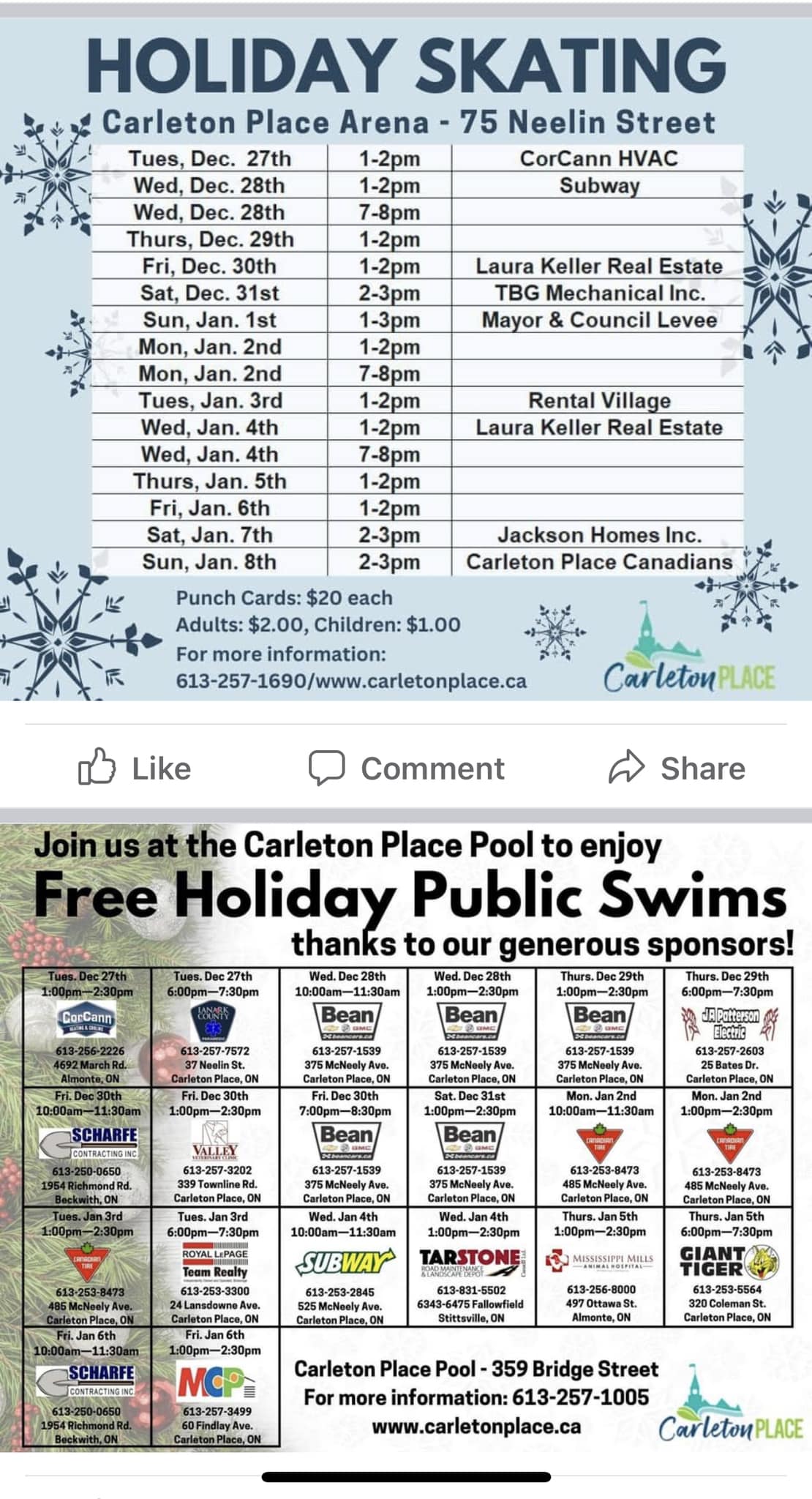 FREE SKATE! Today at the... - CorCann Heating and Cooling Inc