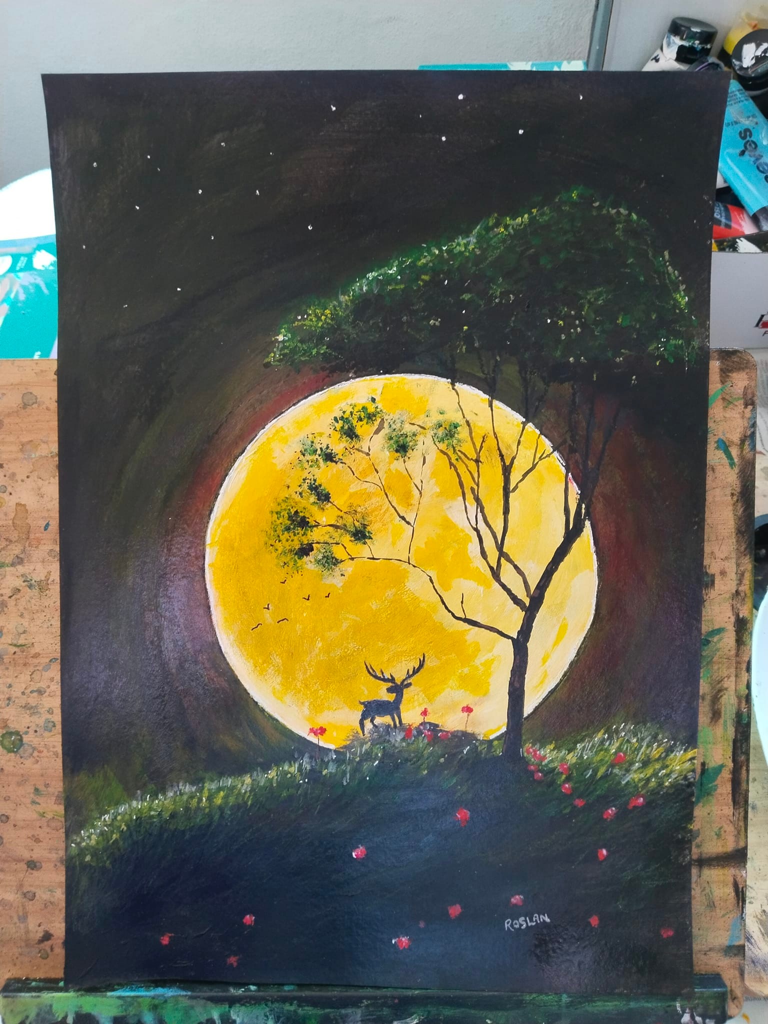 A3 on mix media paper -Acrylic