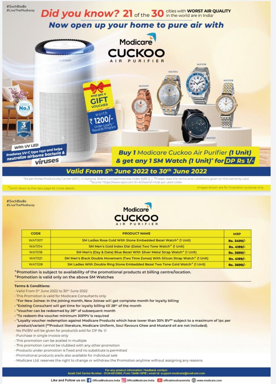 Dear All, Attached please... - Modicare udaan Team Indore