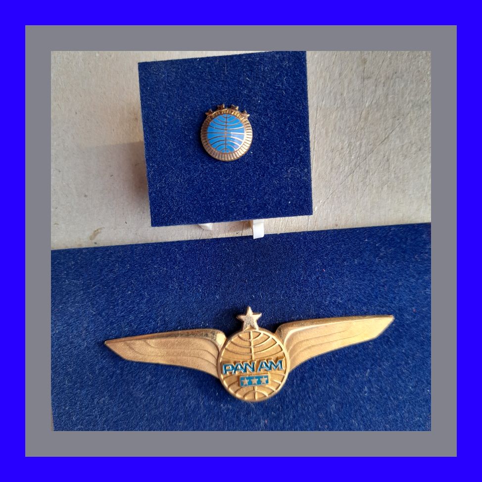 パンナム PANAM 航空 バッジ レトロ 貴重 パンナム PANAM 航空 バッジ
