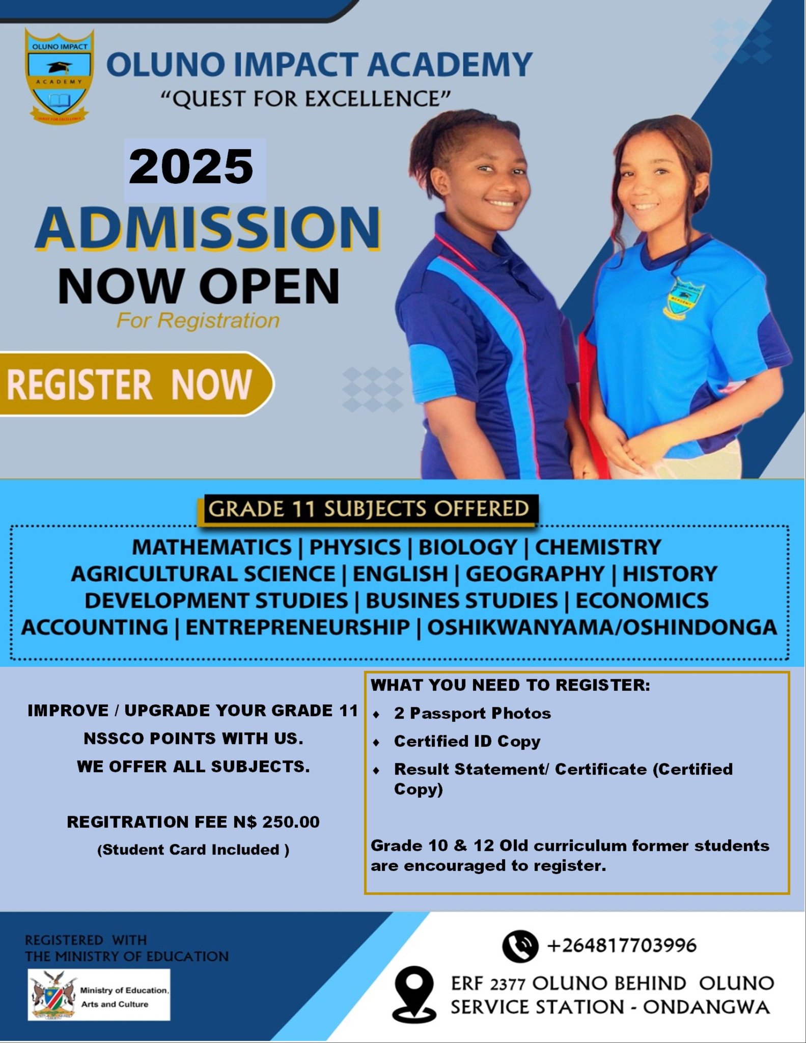Oluno Impact Academy | Ondangwa