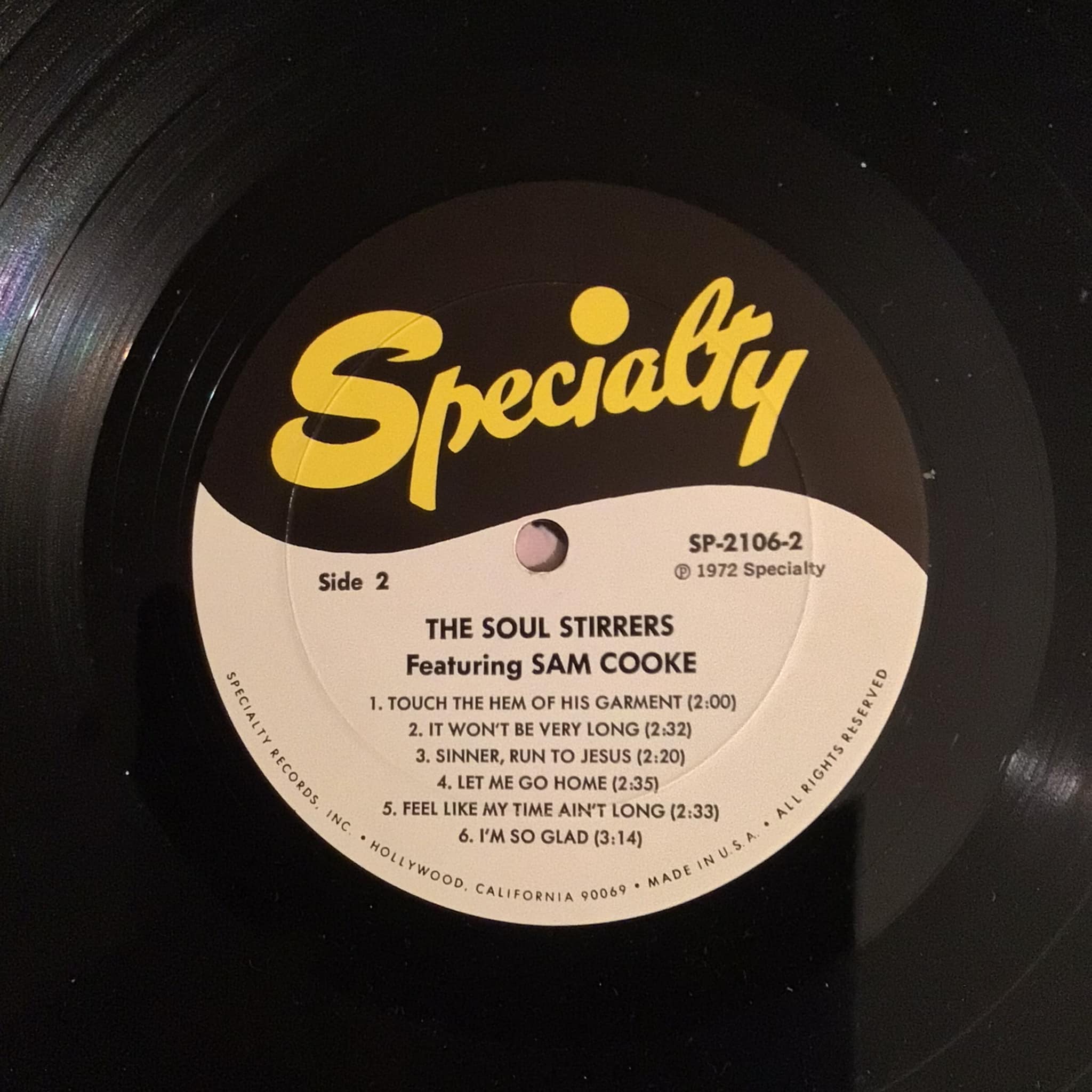 The Soul Stirrers 1959 album on Specialty Records