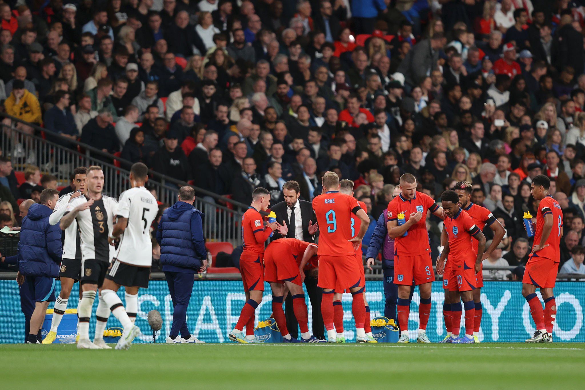 52': England 0-1 Germany 67': England 0-2 Germany 72': England 1-2