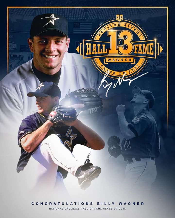 Congrats Billy Wagner! Newest member of the Astros Hall Of Fame