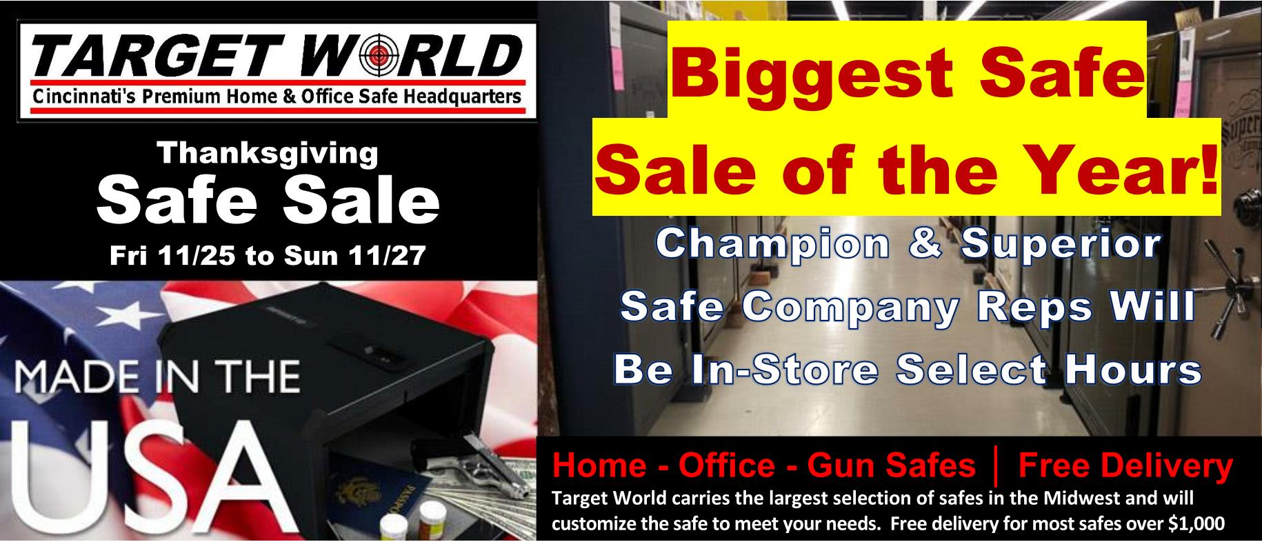 Target World - Our annual THANKSGIVING SAFE SALE starts...
