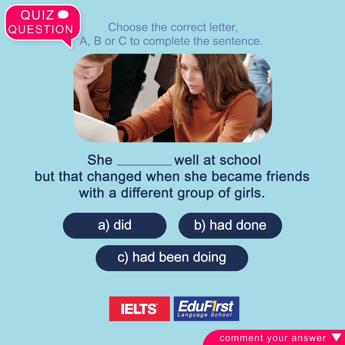 EduFirst - #IELTS #QUIZ #question Choose the correct letter, A, B or C ...