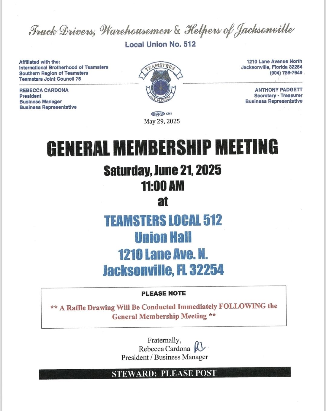 Teamsters 512 | Jacksonville FL