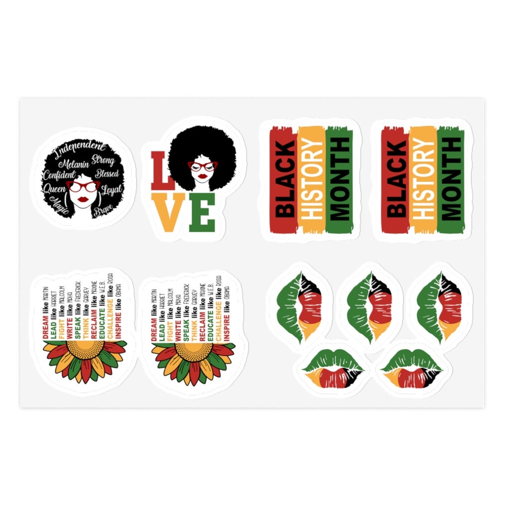 Black History Sticker Sheets #101... - Sugar Plum Dolls