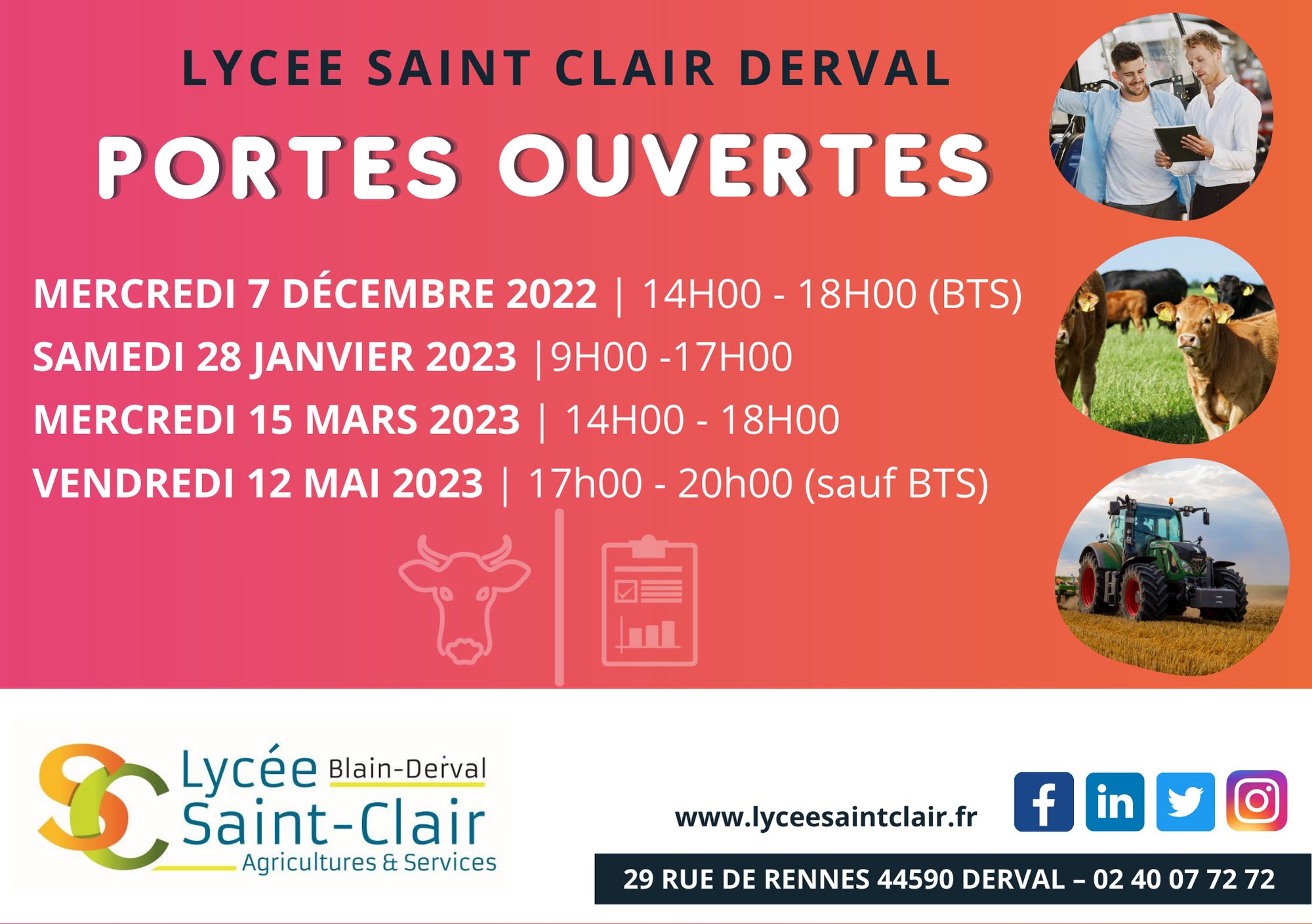 Emploi Du Temps Lycée Saint Clair Derval