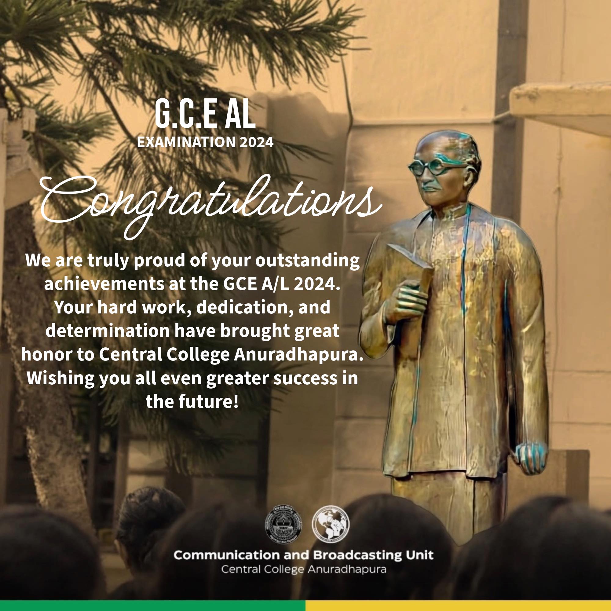 Communication - Congratulations to all our achievers at the GCE A/L ...