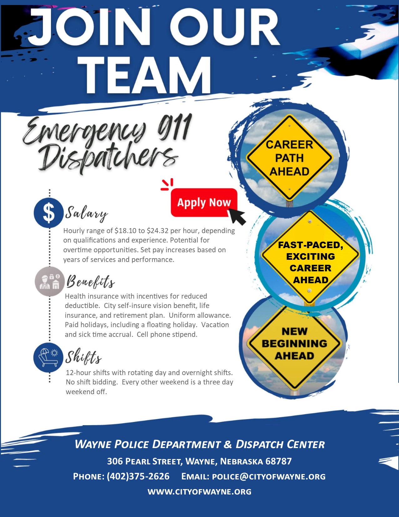 Wayne - *New Wage Scale and Starting Pay* Dispatchers answer 911 and ...