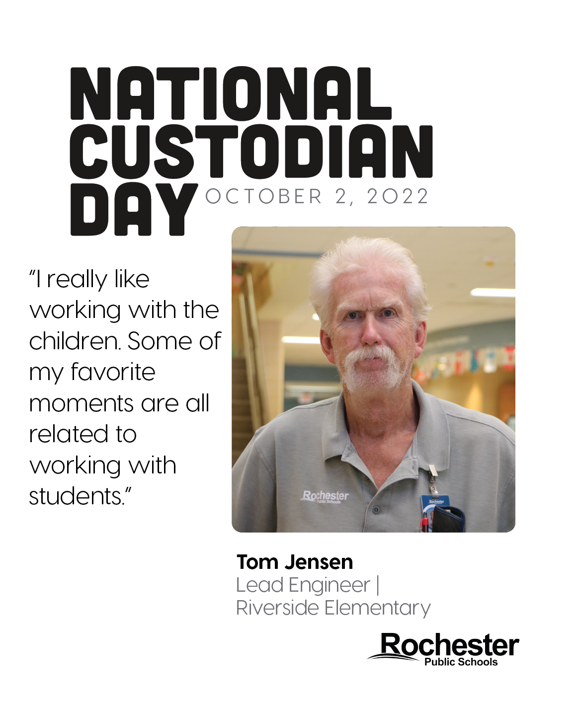 Say hello to Tom Jensen, our... - Rochester Public Schools