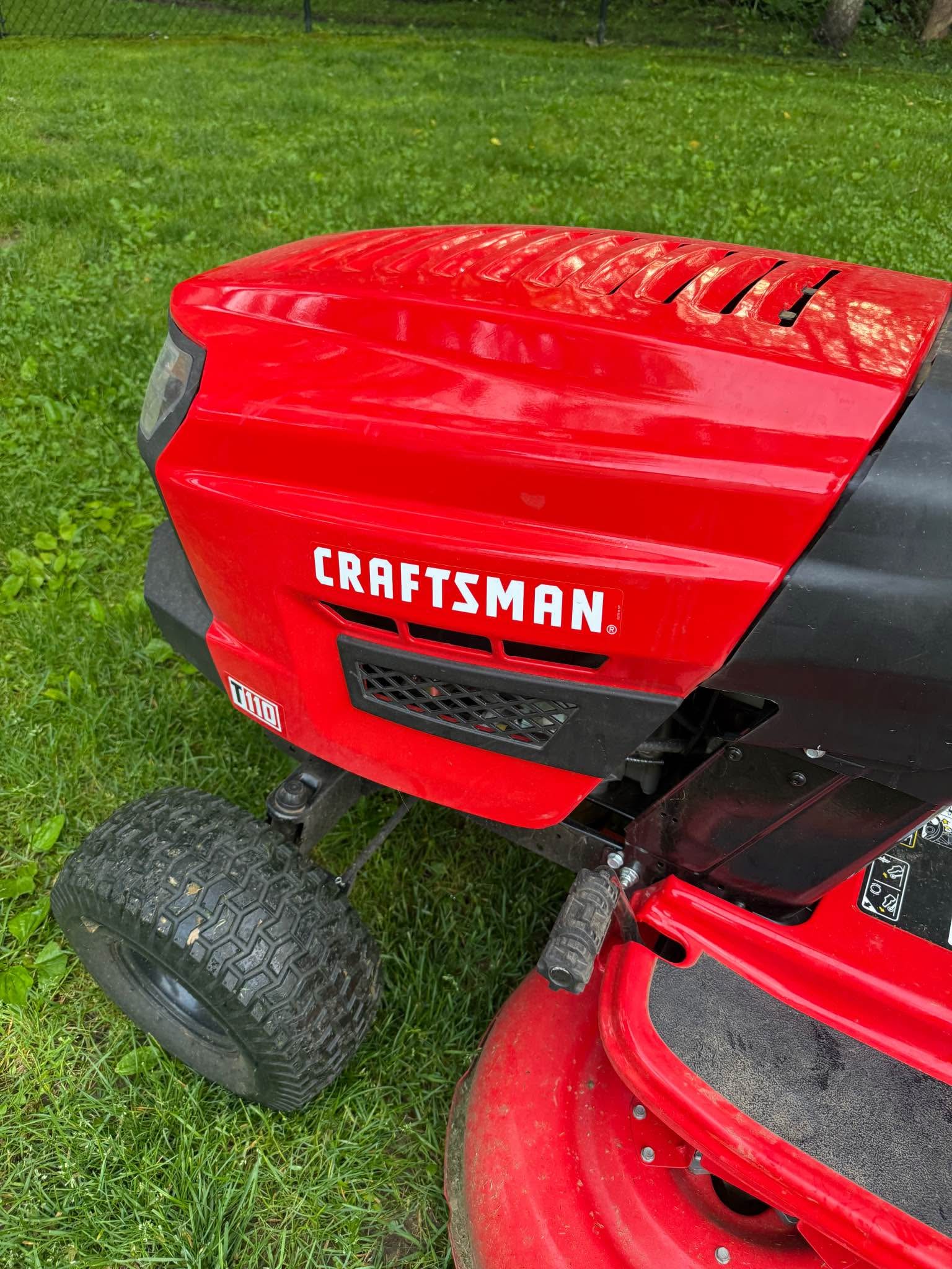 Craftsman T110 42 inch gas riding lawn mower - Lawn Mowers - Clifton ...