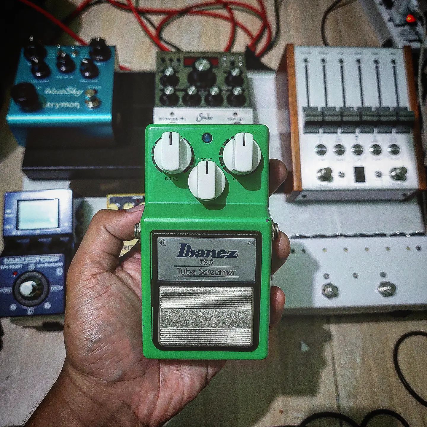 Refinished modded ts9 pedal with new components