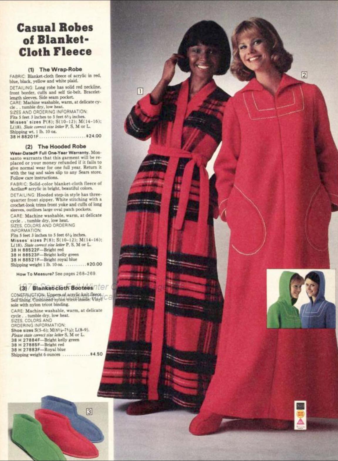 Page from the Sears Fall/Winter catalog of 1976