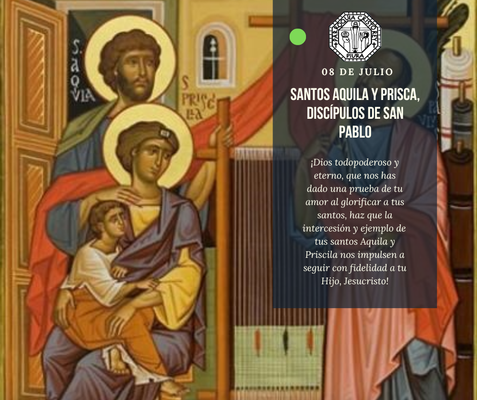 Parroquia Cristo Rey - #SanAquila y #SantaPrisca, discípulos de San ...