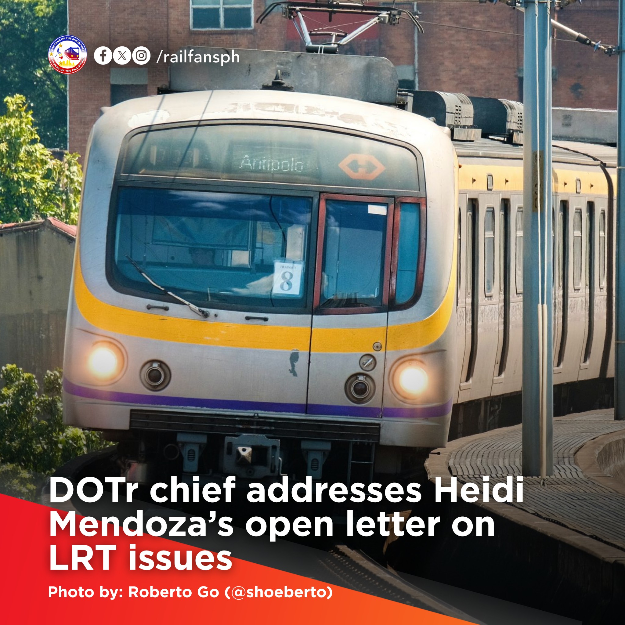 DOTr Secretary Vince Dizon... - Railfans of the Philippines | Facebook