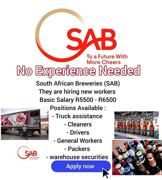 Sab Breweries is Hiring New Workers