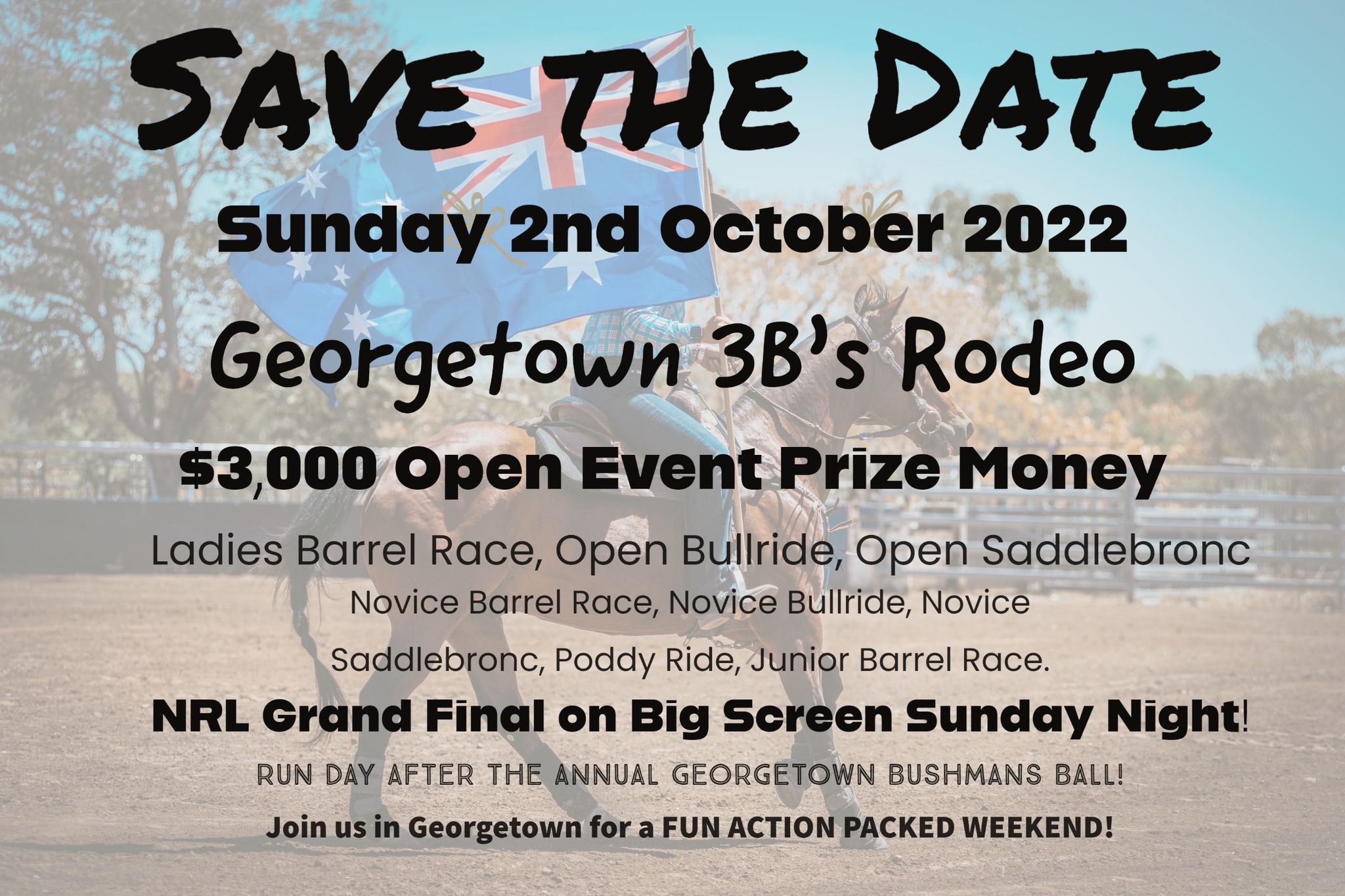 ‼️‼️‼️ SAVE THE DATE ‼️‼️‼️... - Georgetown Rodeo Association | Facebook