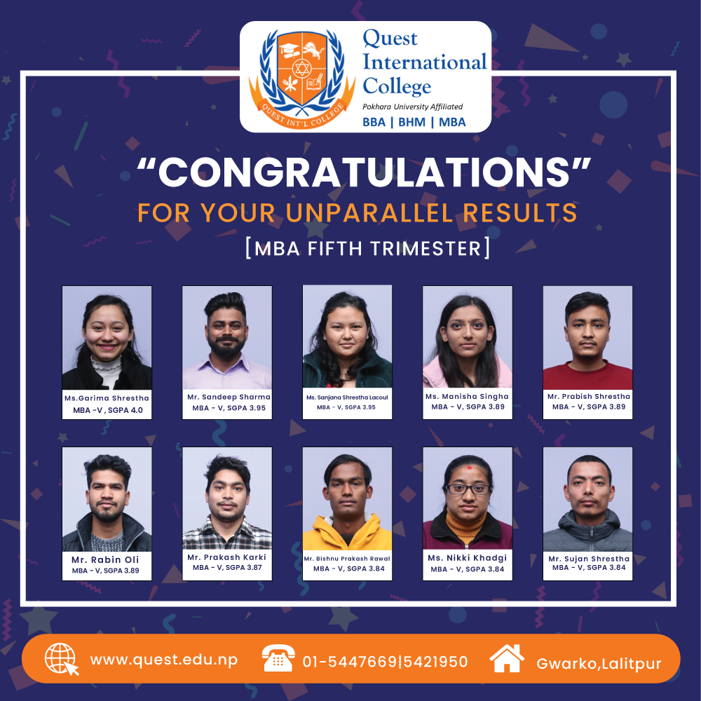 Quest - Congratulations on your amazing results! We are so proud of ...