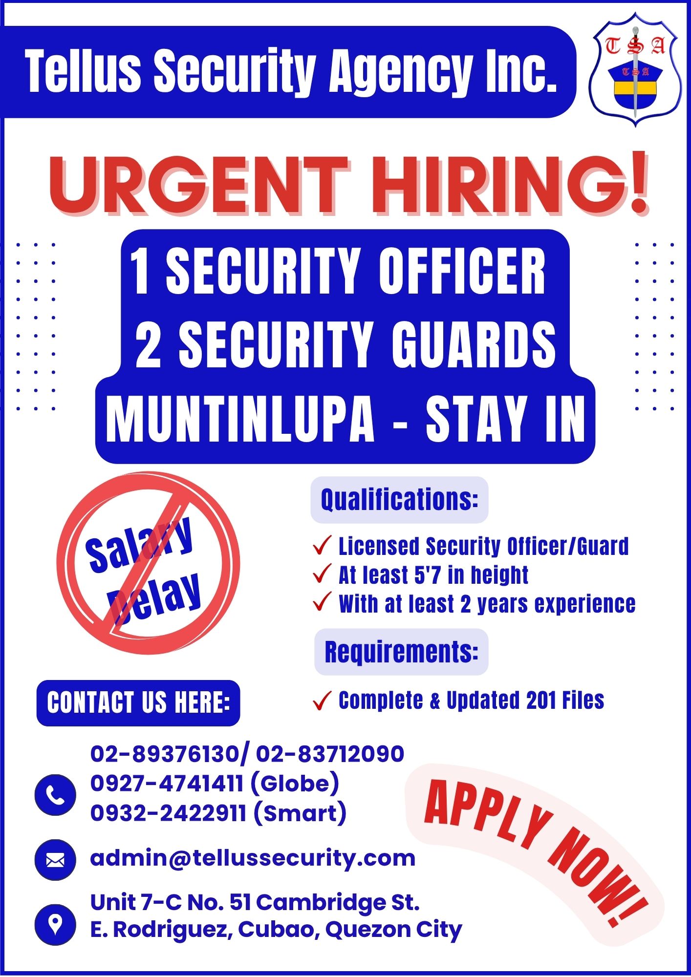 Tellus Security Agency Inc.-TELLUS