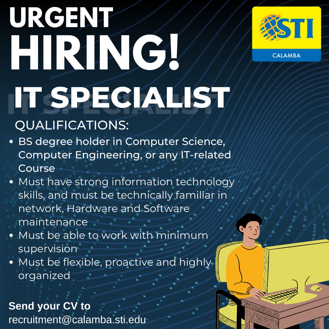Be part of the STI Team! We are... - STI College Calamba