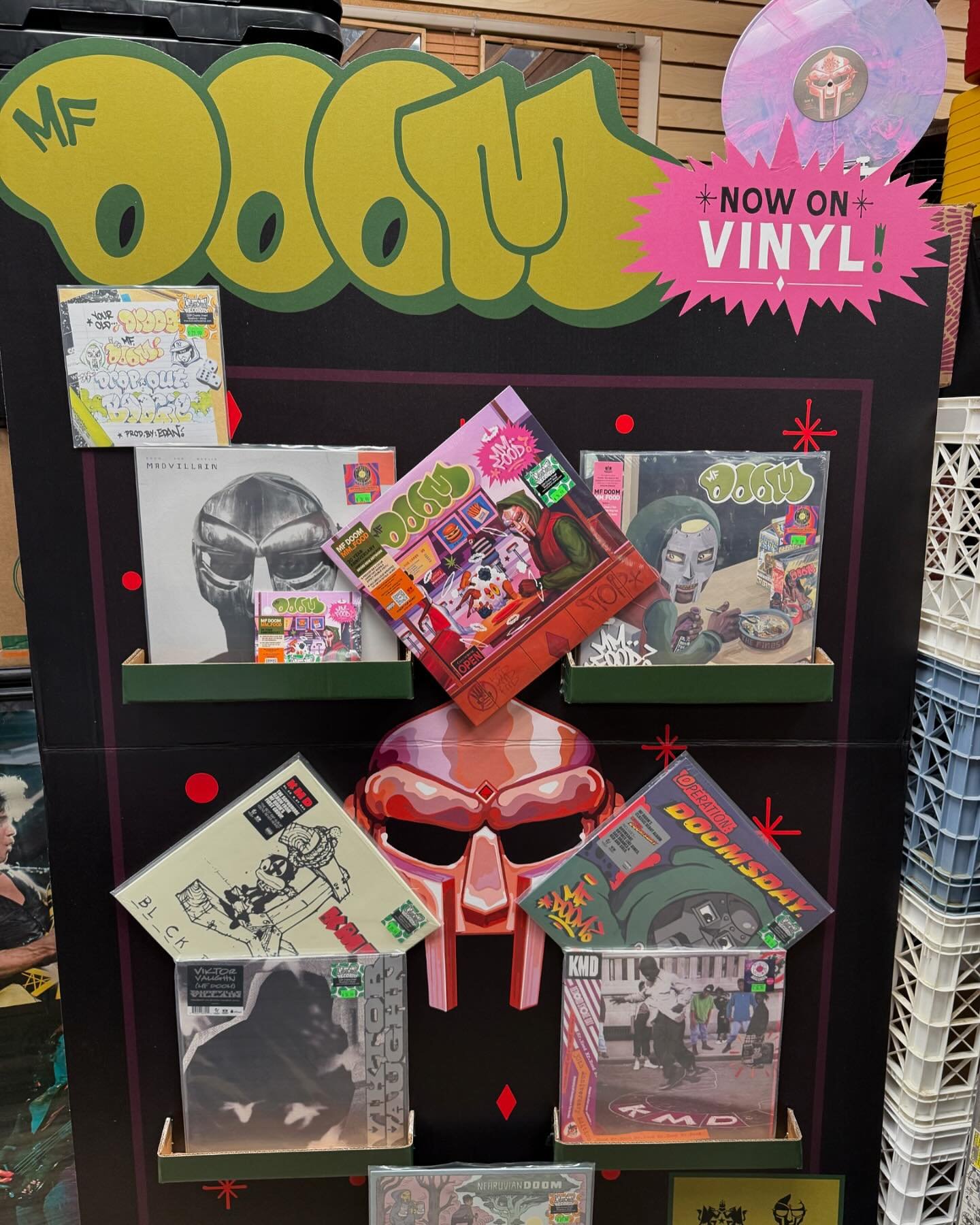 mfdoom 2004 album “MM Food” is back in stock now on green and pink