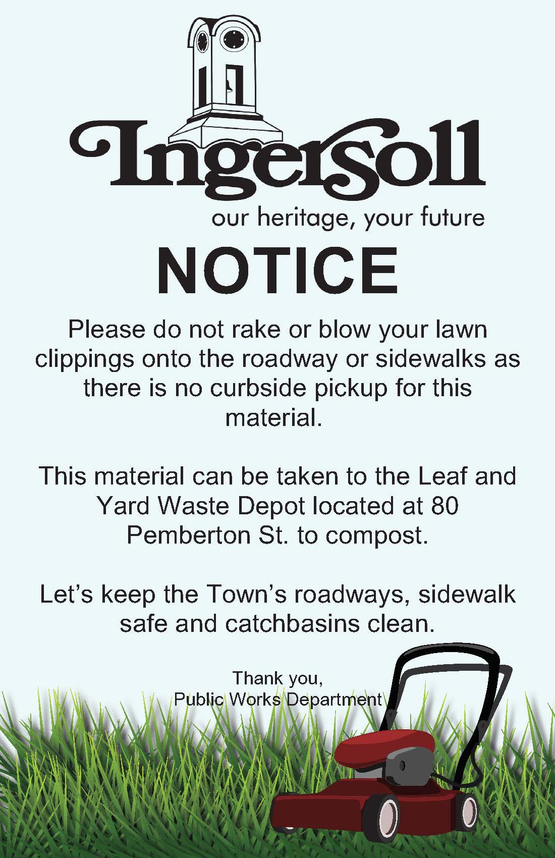 Please do not rake or blow your... - The Town of Ingersoll