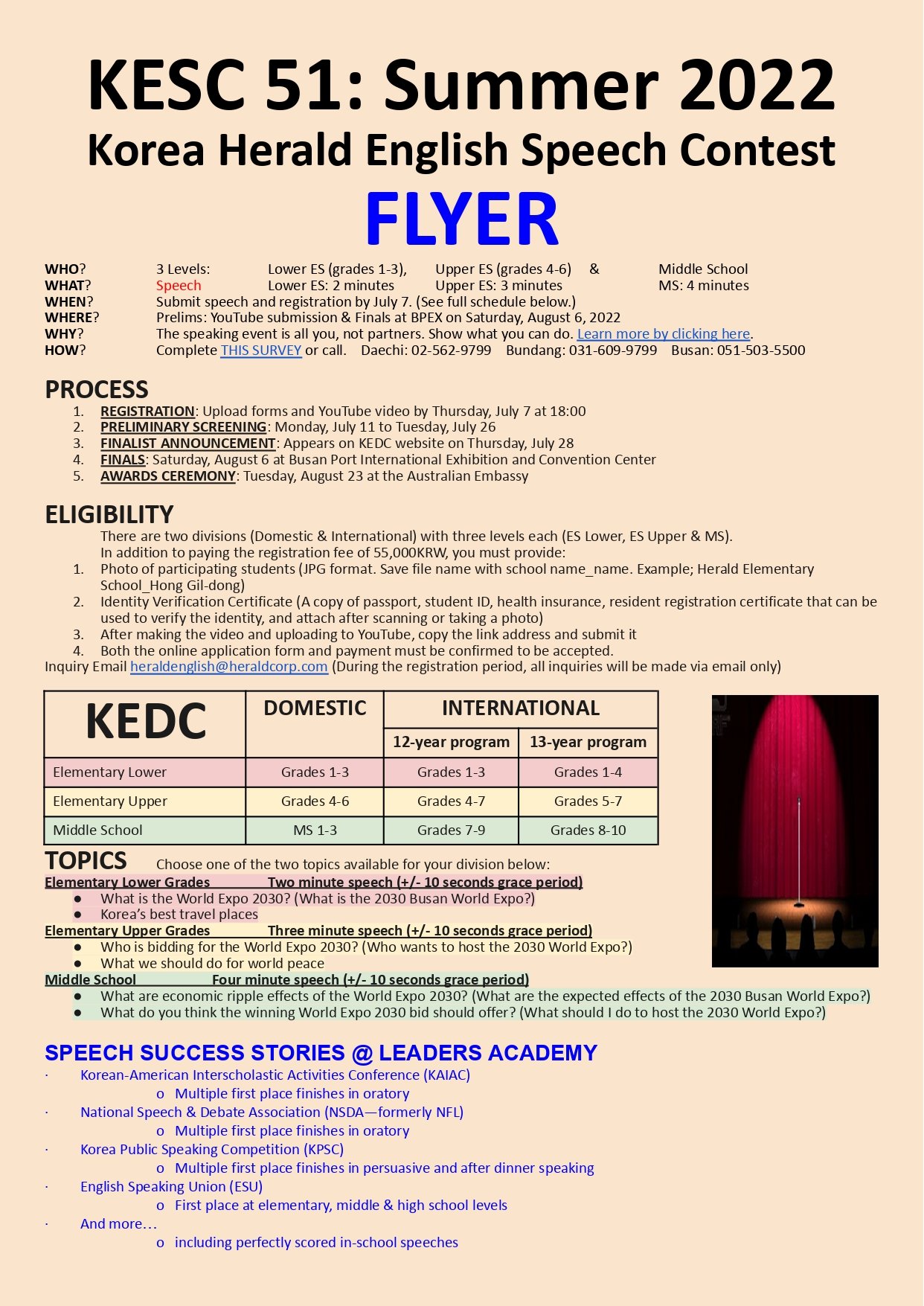 KESC 코리아헤럴드 스피치대회 2022... - Leaders Academy 리더스아카데미 | Facebook