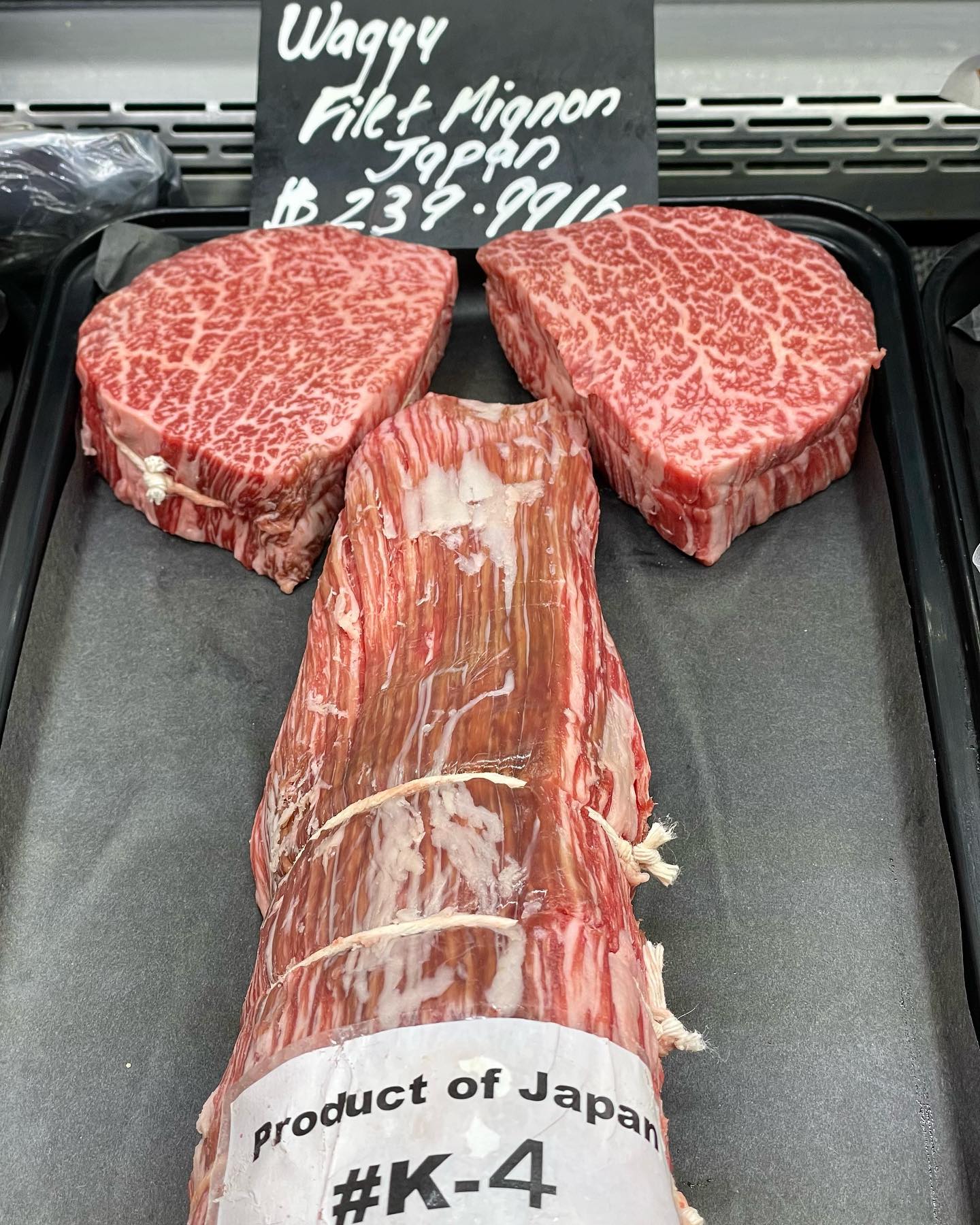 Just in Japanese Wagyu A5+ Tenderloin medallions from Kagoshima 