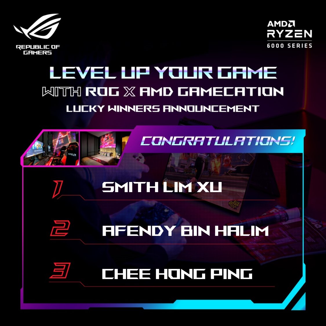 📢 Lucky Draw Winners... - ASUS Republic of Gamers | Facebook