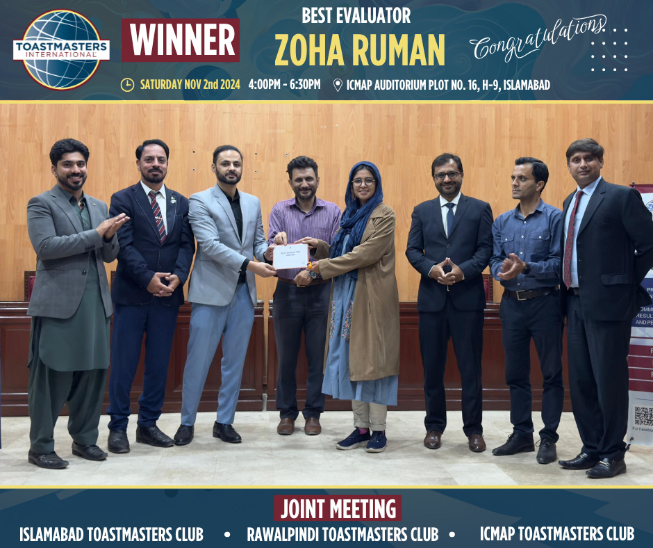 ICMAP Toastmasters... - ICMAP Toastmasters Club Islamabad