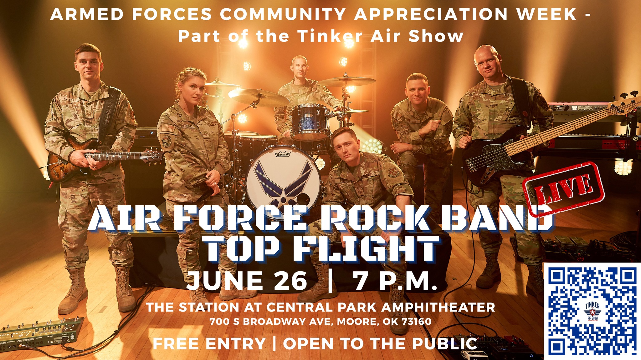 Air Force Rock Band: Top Flight performing June 26 at the Moore ...