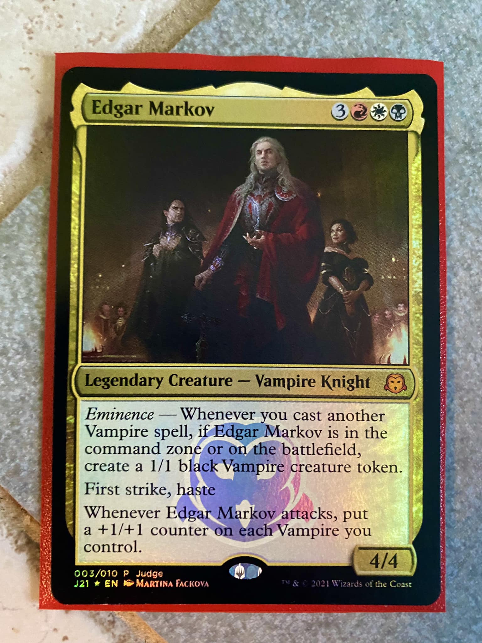 Edgar Markov Magic: The Gathering card arrived